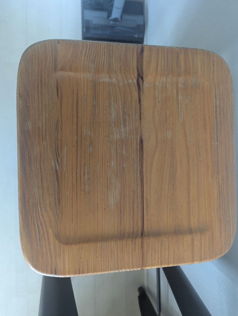 木とメタルのスツール2脚セット