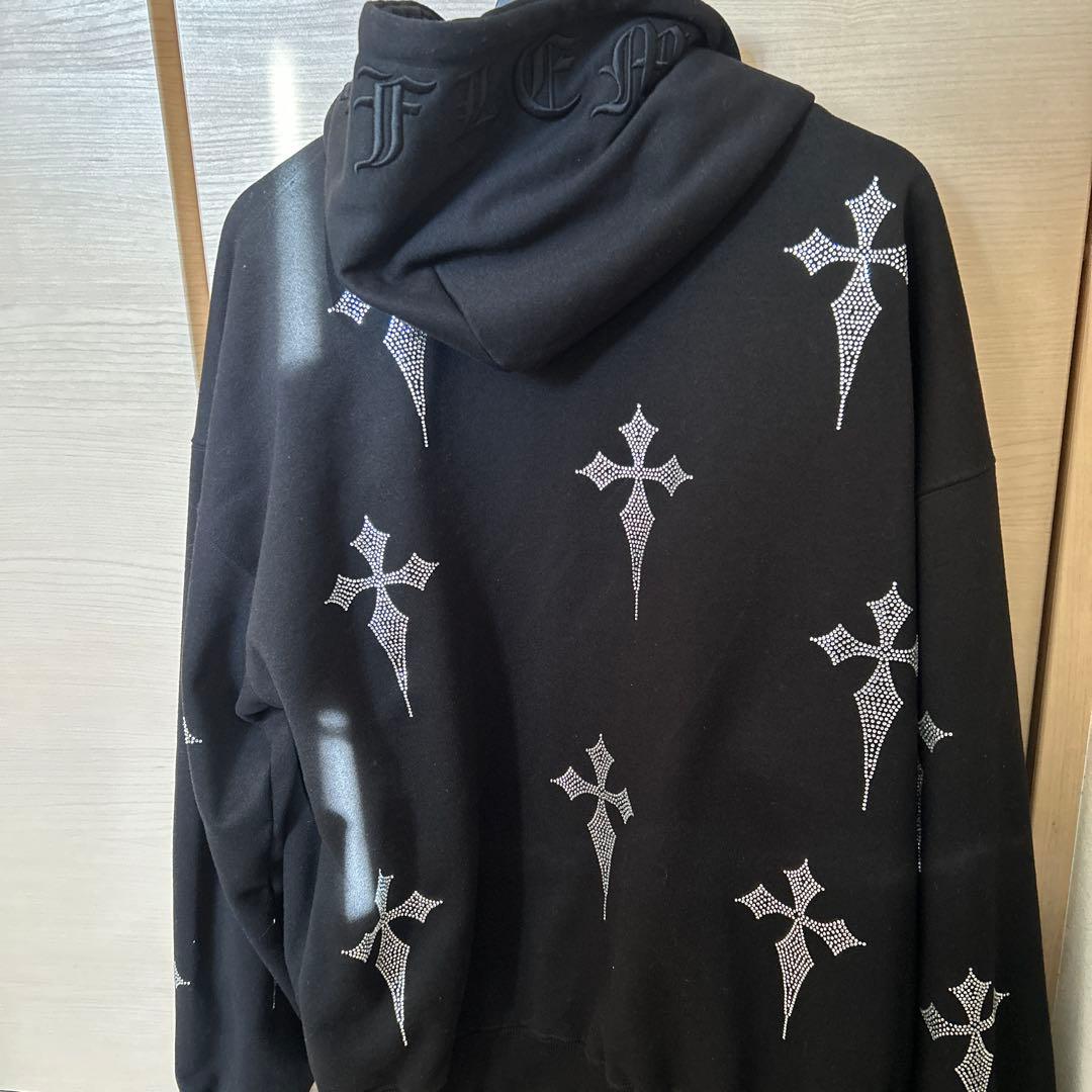 レフレム 十字架 ラインストーン パーカー