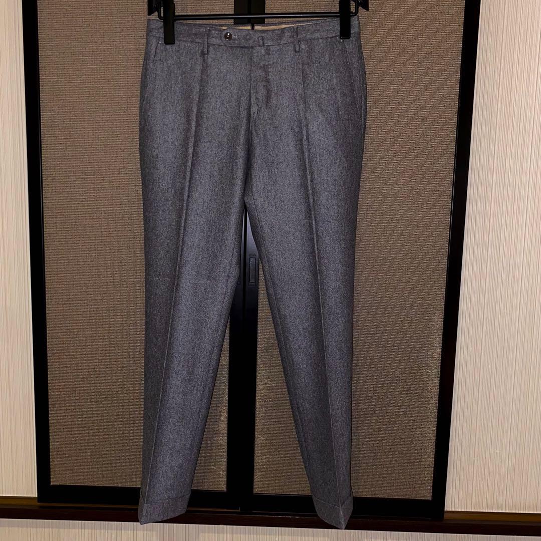 INCOTEX 1NT035 SLIM FIT フランネルパンツ size44