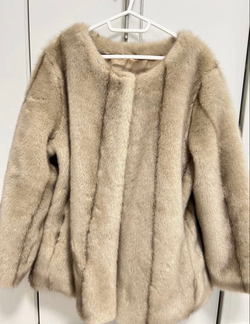 a*o様 ANCHEアンシェ back flare ecofur coat モカ