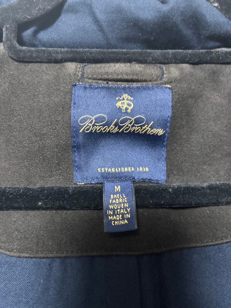 BROOKS BROTHERS ダークブラウン　ダッフルコート　イタリア製生地