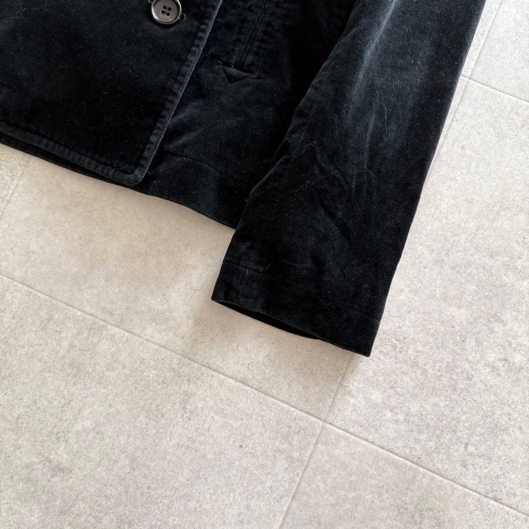 トリココムデギャルソン　ベロアジャケット　ダブル　AD2002 黒