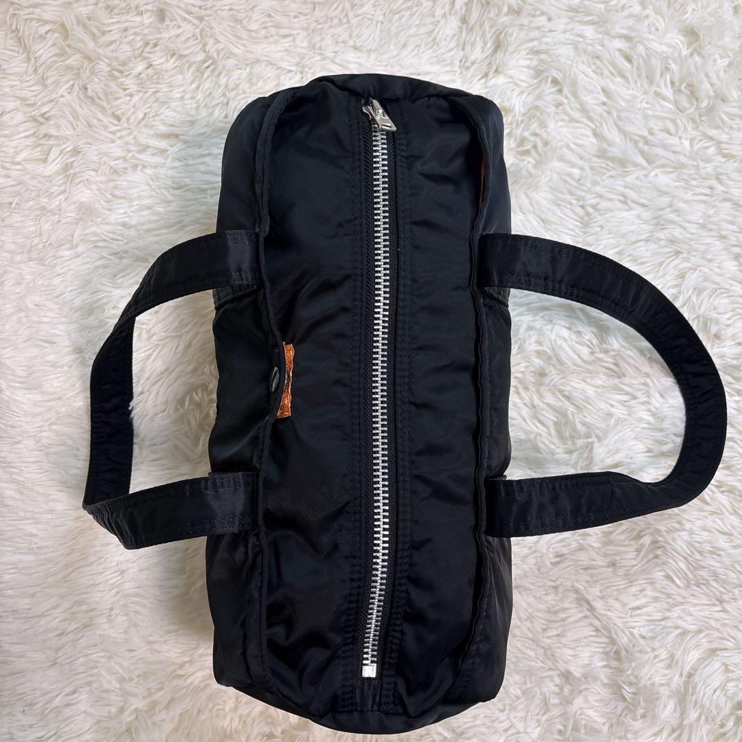 美品 PORTER ポーター ブラック ドラムバッグ ミニボストンバッグ 黒