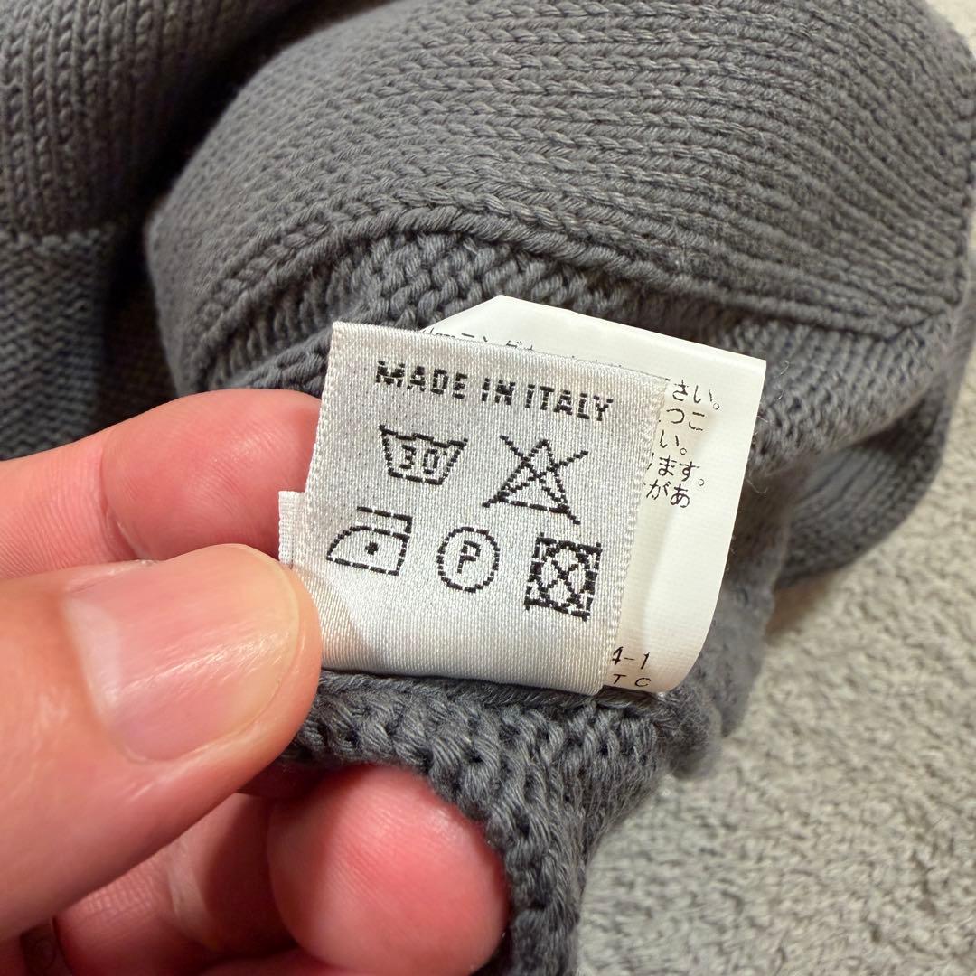 クルチアーニ　グレー　50 コットン　ニット　テーラードジャケット　カーディガン