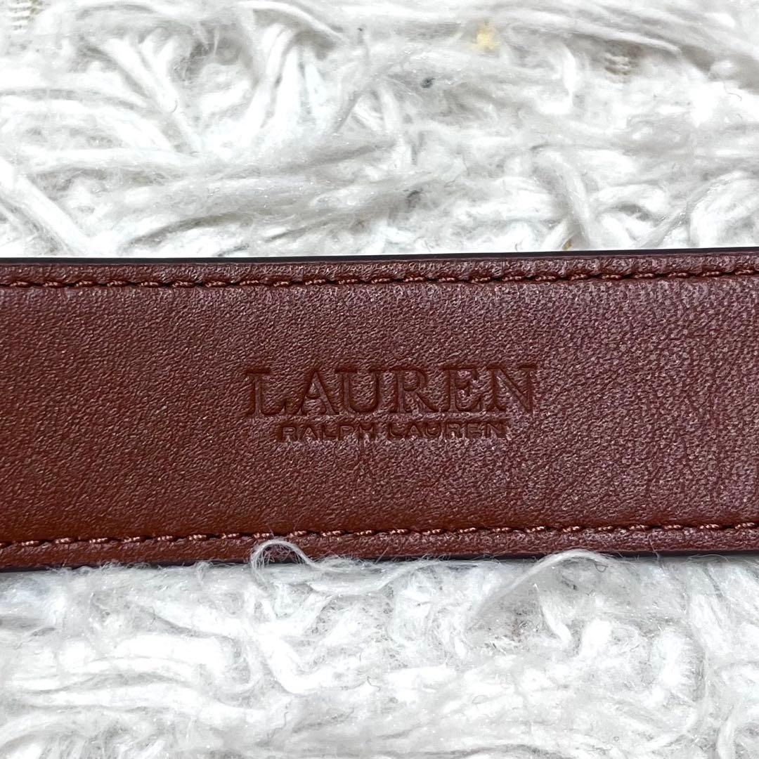 LAUREN RALPH LAUREN アンカーロゴ ゴールド金具スキニーベルト
