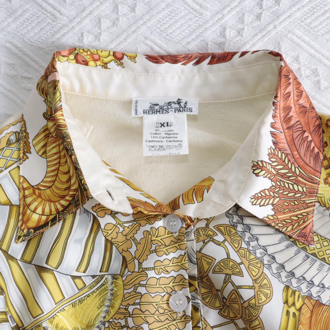 美品！エルメス　シルクレーヌ　ポロシャツ　XL　chapeau　Hermes