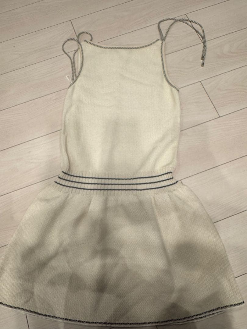 CHANEL ノースリーブミニワンピース クリーム