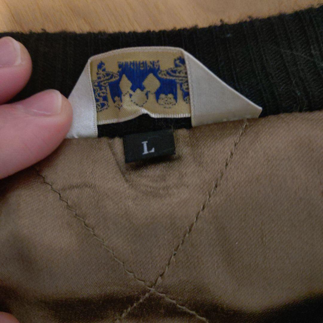 激レア　00s ちきりや 別珍スカジャン クジラうさぎ 紺 Ｌサイズ 男女兼用