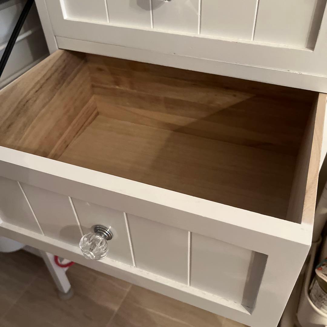 ロマプリ５段クリスタル調ハンドルチェスト