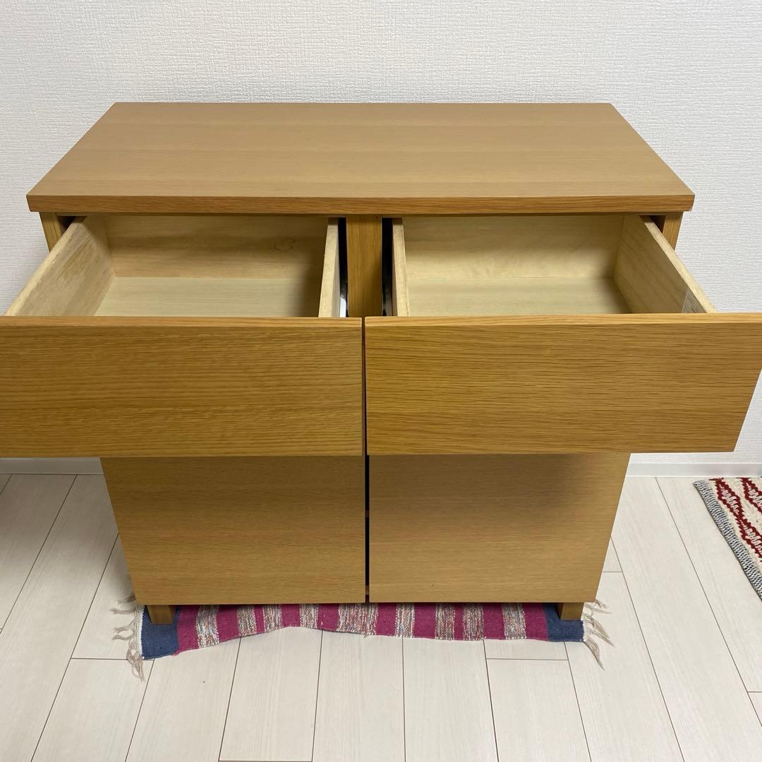 masacosama専用　無印良品　廃盤食器棚 オーク材キャビネット