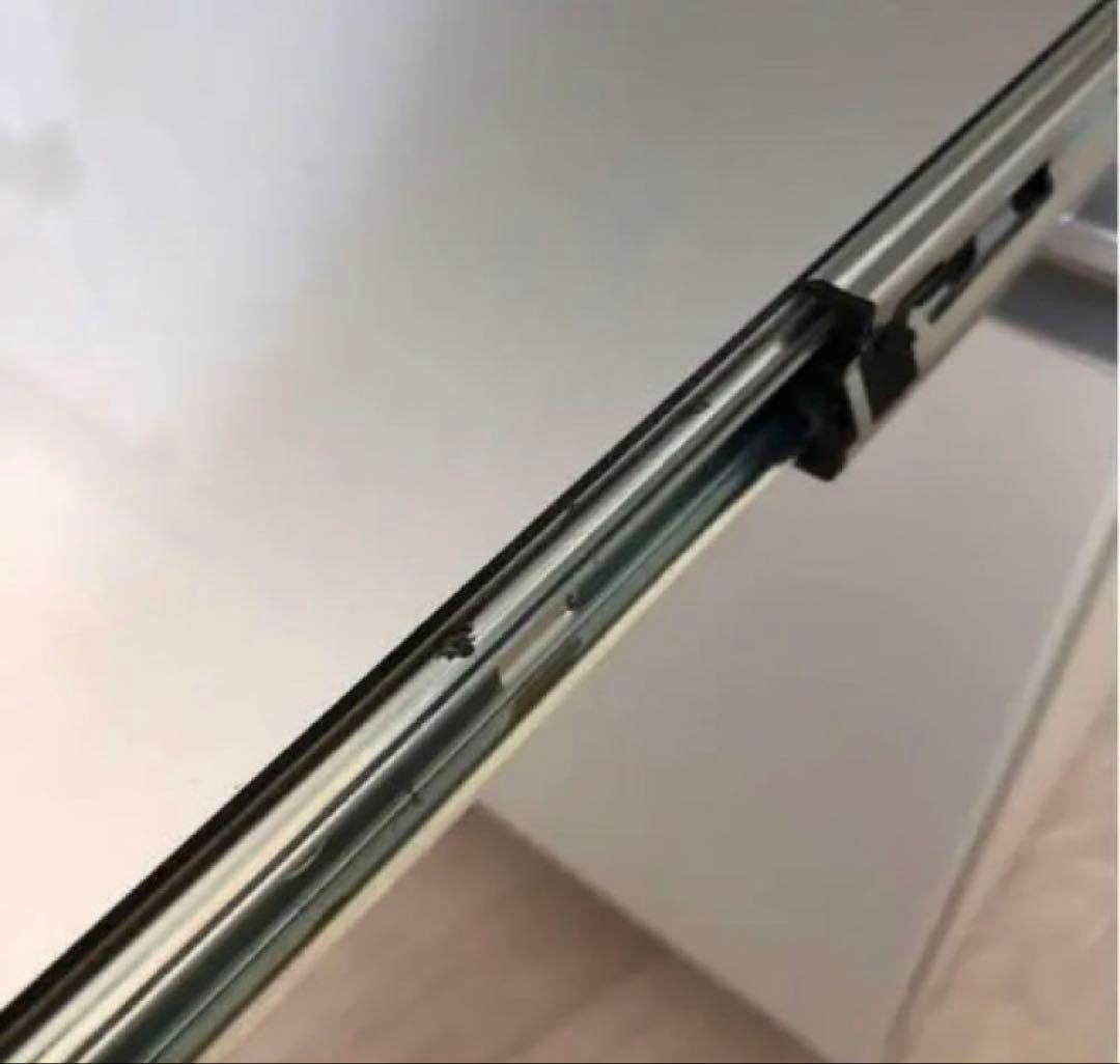 パモウナ　食器棚 キッチンボード ホワイト木製食器棚 3引き出し