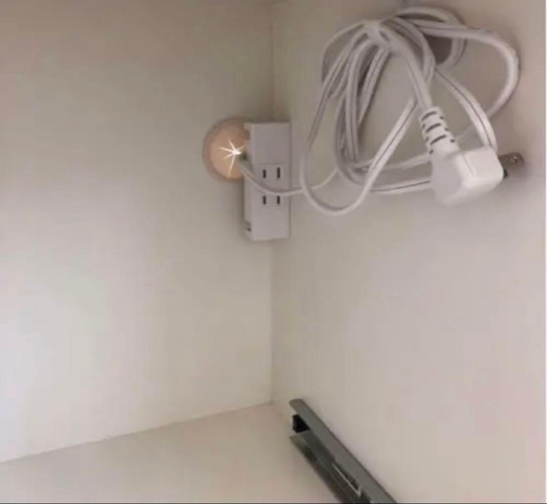 パモウナ　食器棚 キッチンボード ホワイト木製食器棚 3引き出し