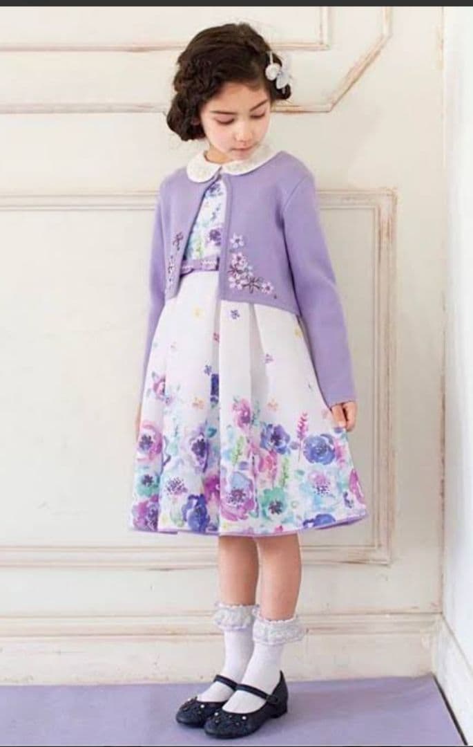 アナスイミニ　フォーマルドレス　ワンピース　入学式　ボレロ　フォーマルシューズ