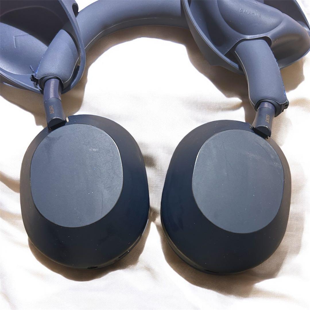 SONY WH-1000XM5 ワイヤレスヘッドホン　カバー付き　ネイビー