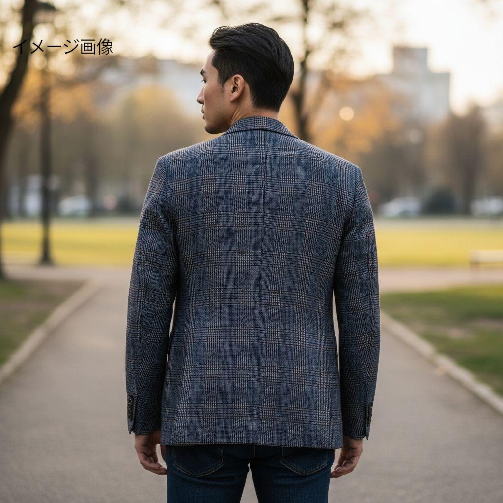 Burberrysグレンチェックウールテーラードジャケット 旧タグ　メンズL相当