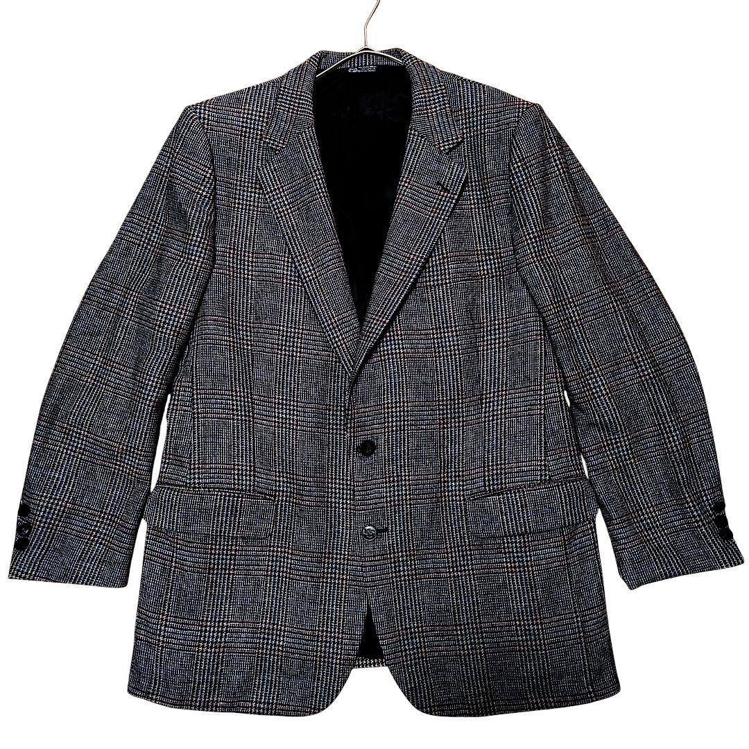 Burberrysグレンチェックウールテーラードジャケット 旧タグ　メンズL相当