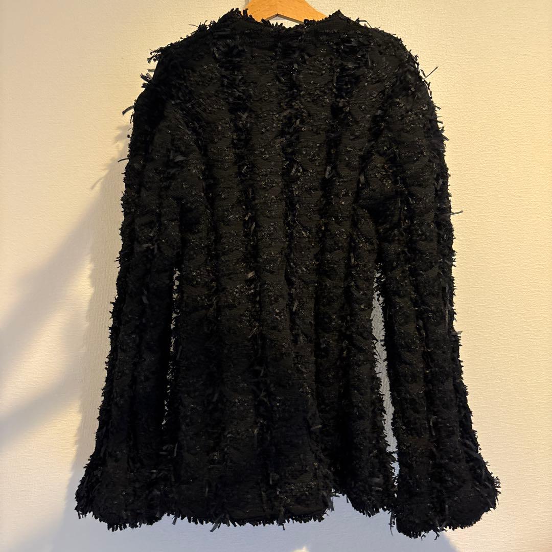 ウィムガゼット　ツイードカーディガン　ブラック