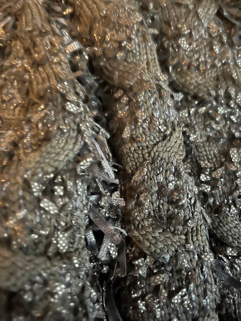 ウィムガゼット　ツイードカーディガン　ブラック