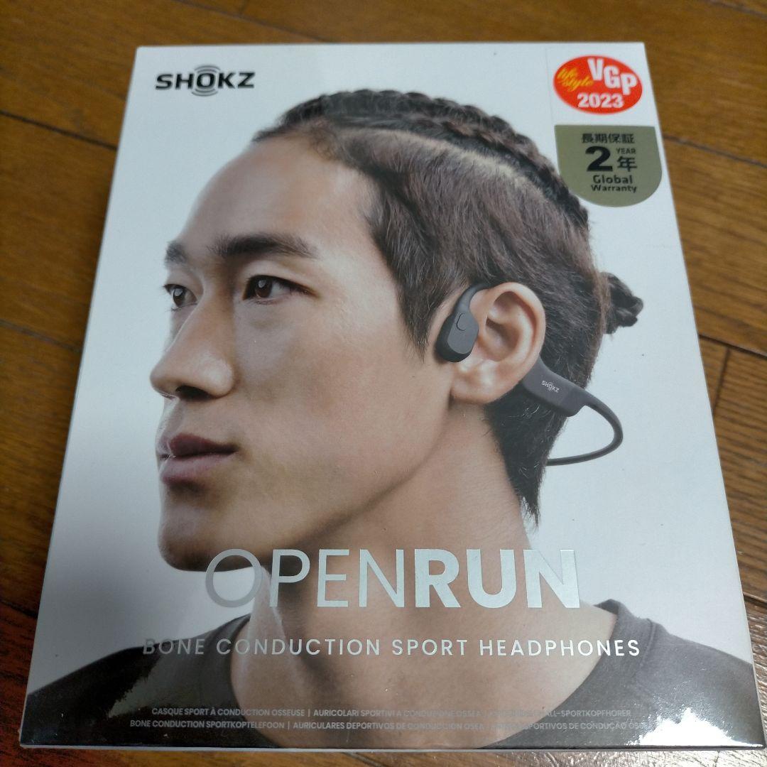 SHOKZ OPENRUN 骨伝導スポーツヘッドフォン ブラック