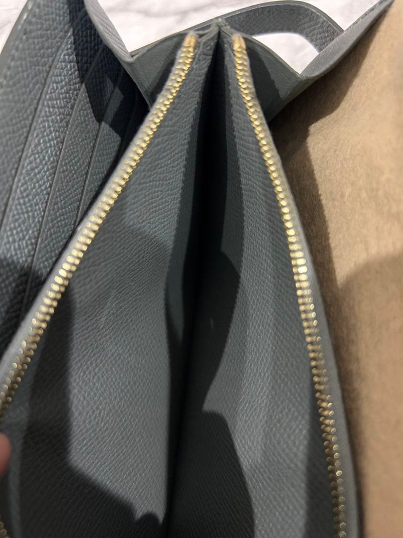 【貴重カラー】 エルメス ケリーウォレット ロング ヴェールアマンド エプソン