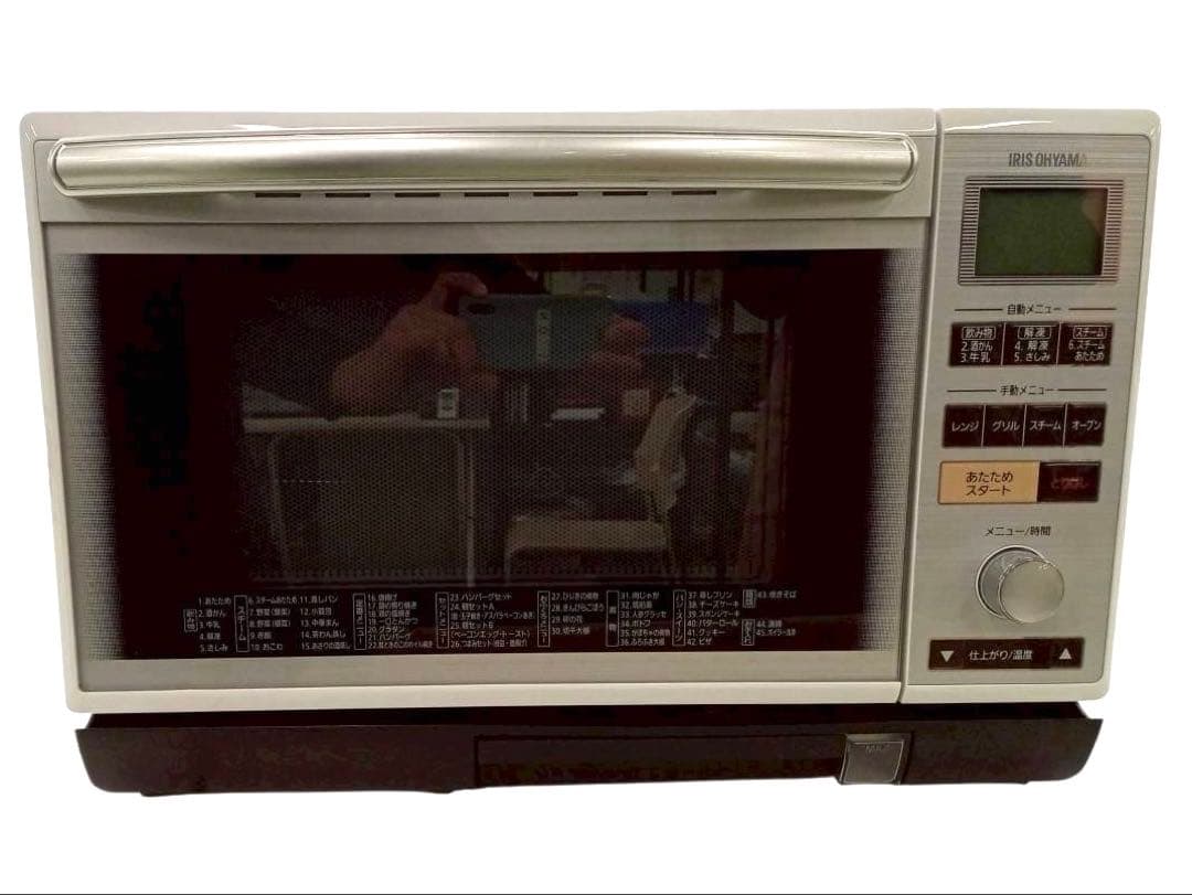 【美品】アイリスオーヤマ　スチームオーブンレンジ シルバー　2019年製