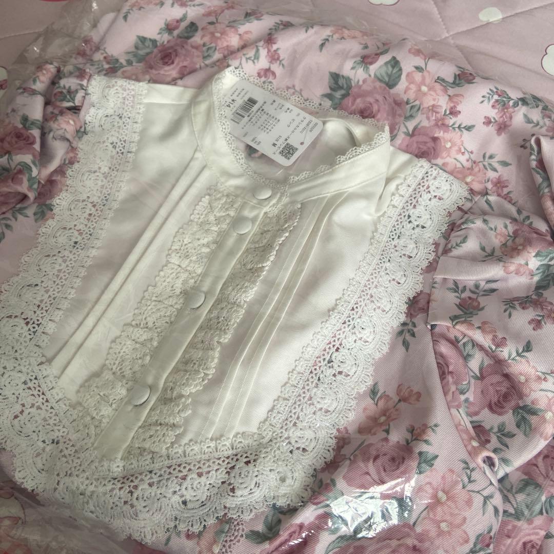 chalmiere シャルミエール　クラシカルローズ柄ワンピースピンク