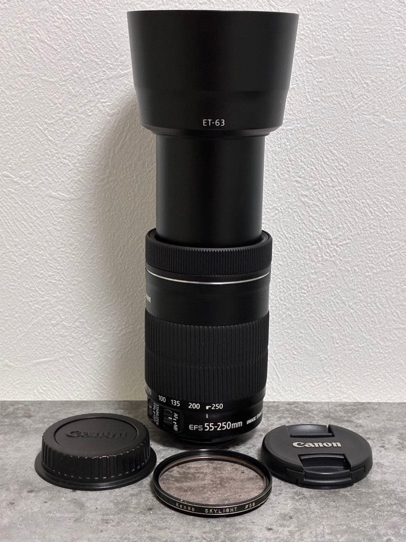 ⭐️極美品⭐️Canon EF-S 55-250mm STM レンズ フード付