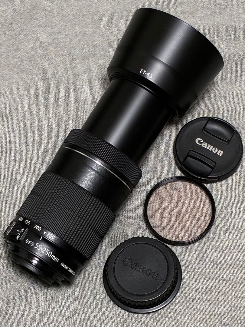 ⭐️極美品⭐️Canon EF-S 55-250mm STM レンズ フード付