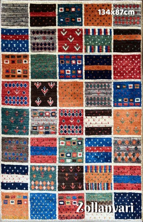 ゾランヴァリ ギャッベ 134×87cm ZOLLANVARI