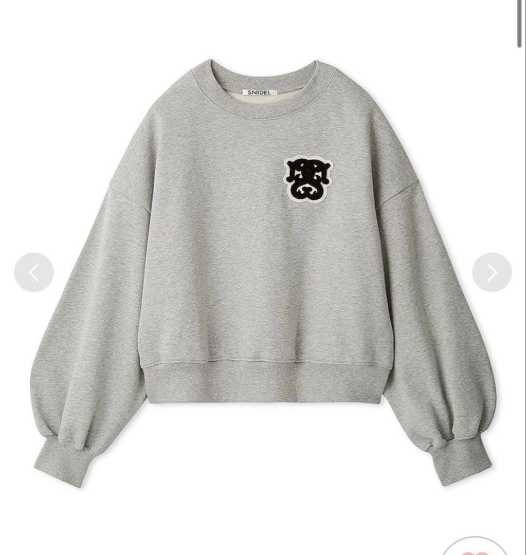 Sustainableワッペンロゴスウェット　グレー