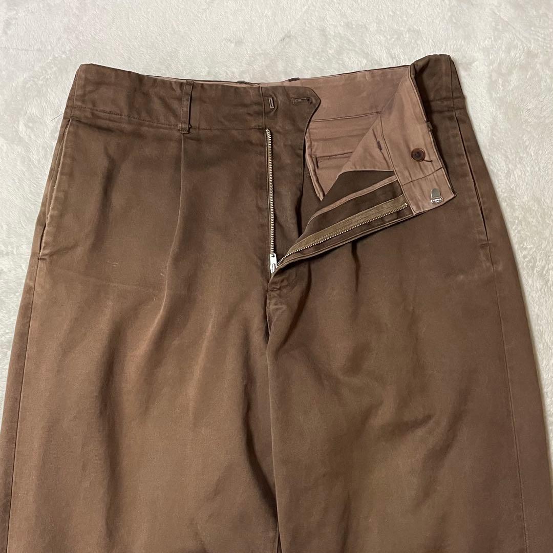 AURALEE オーラリー ウォッシュド ツイルパンツ Sz.4 ブラウン