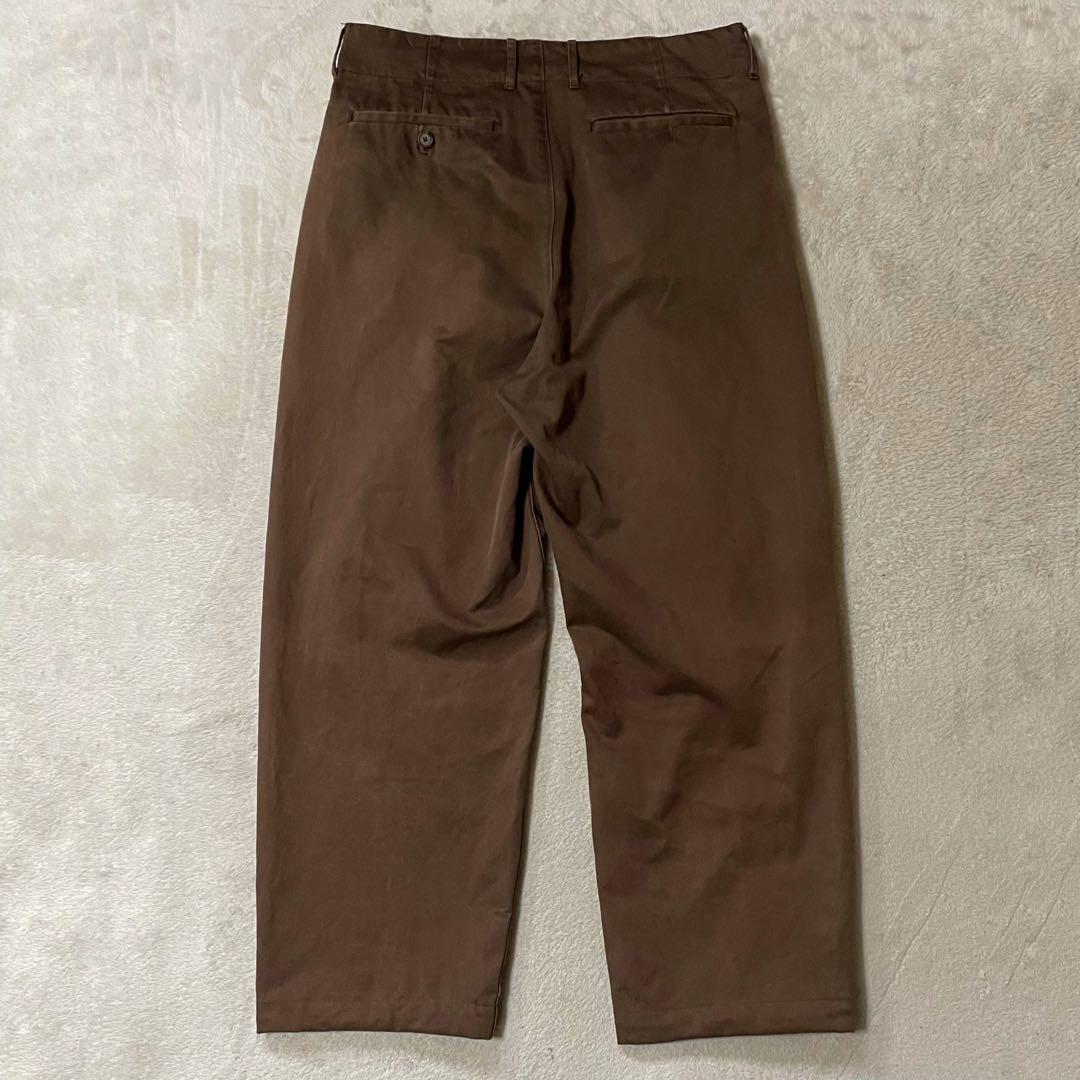 AURALEE オーラリー ウォッシュド ツイルパンツ Sz.4 ブラウン