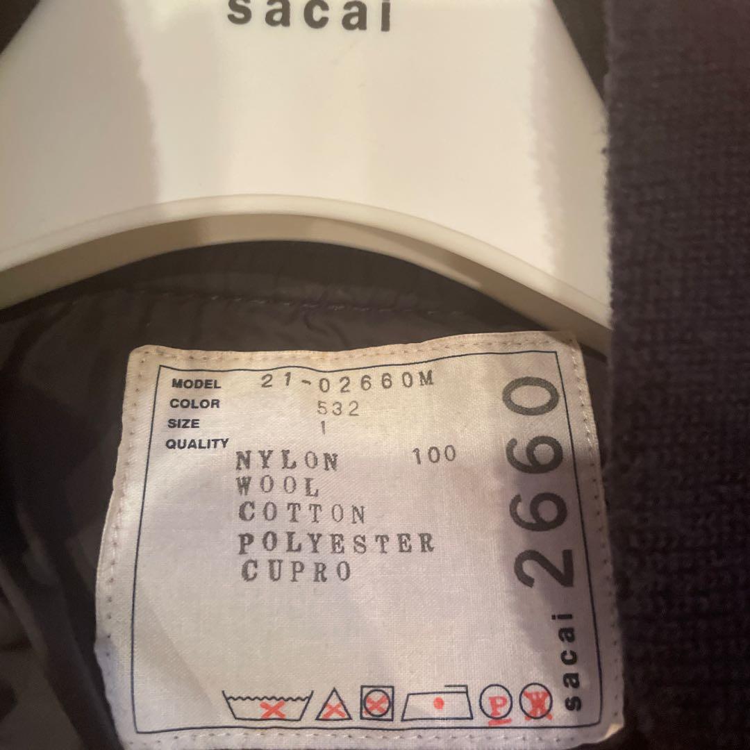 定価104500円　sacai ナイロンツイル&ウールサージ ブルゾン 1