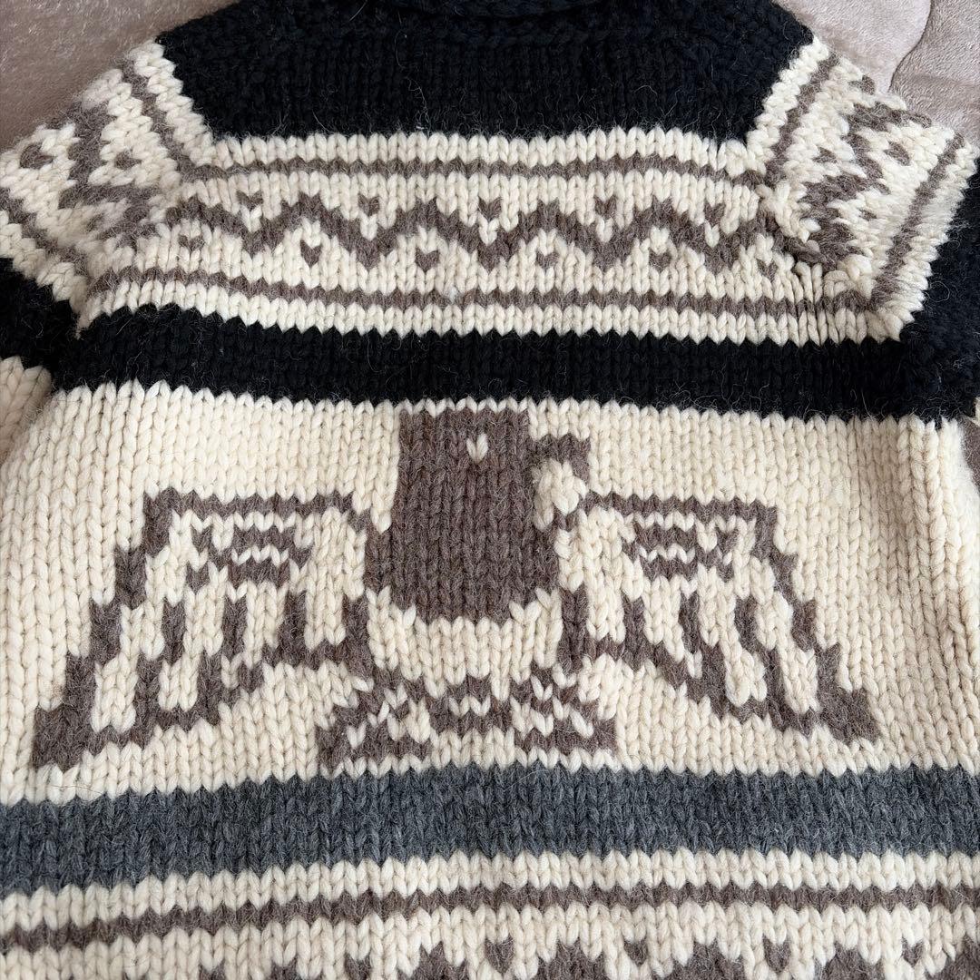 カナダ製 Kanata カナタ カウチンニット フルジップ サンダーバード