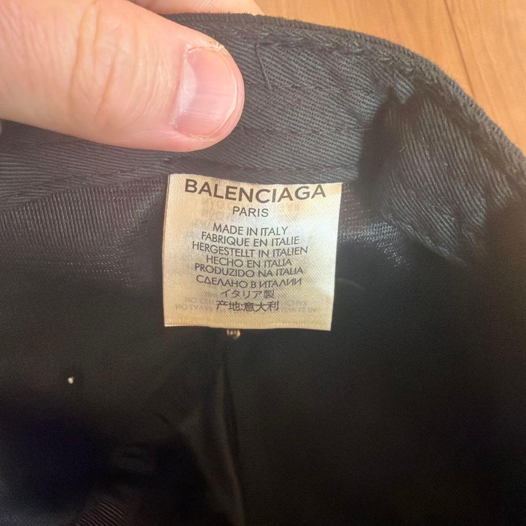 美品　Balenciaga 2017 黒キャップ　バレンシアガ