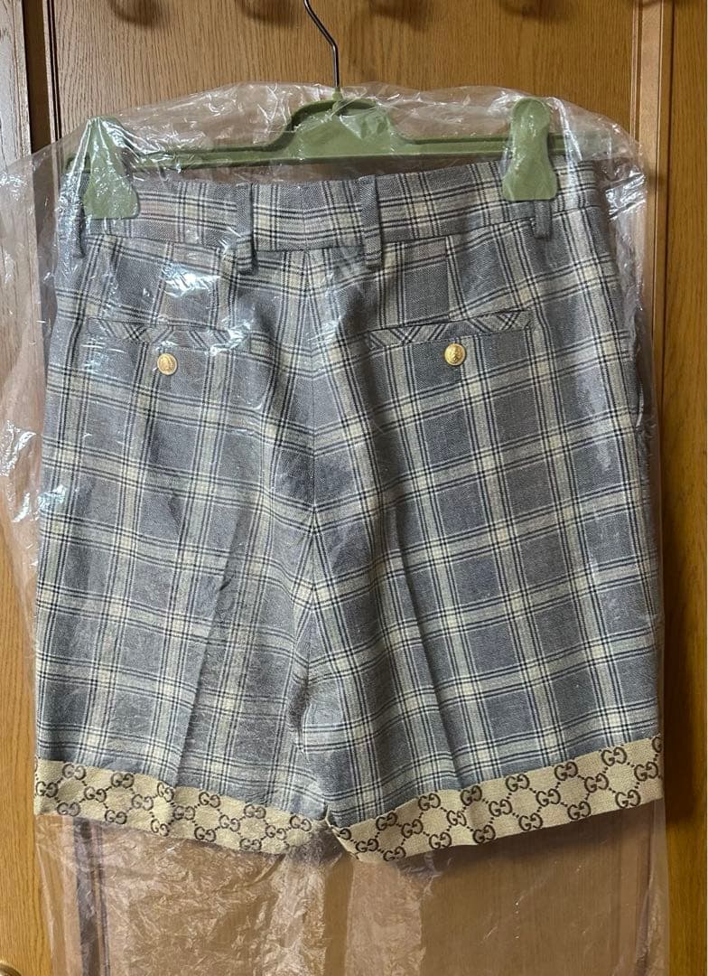 GUCCI チェック　ショートパンツ　GG柄