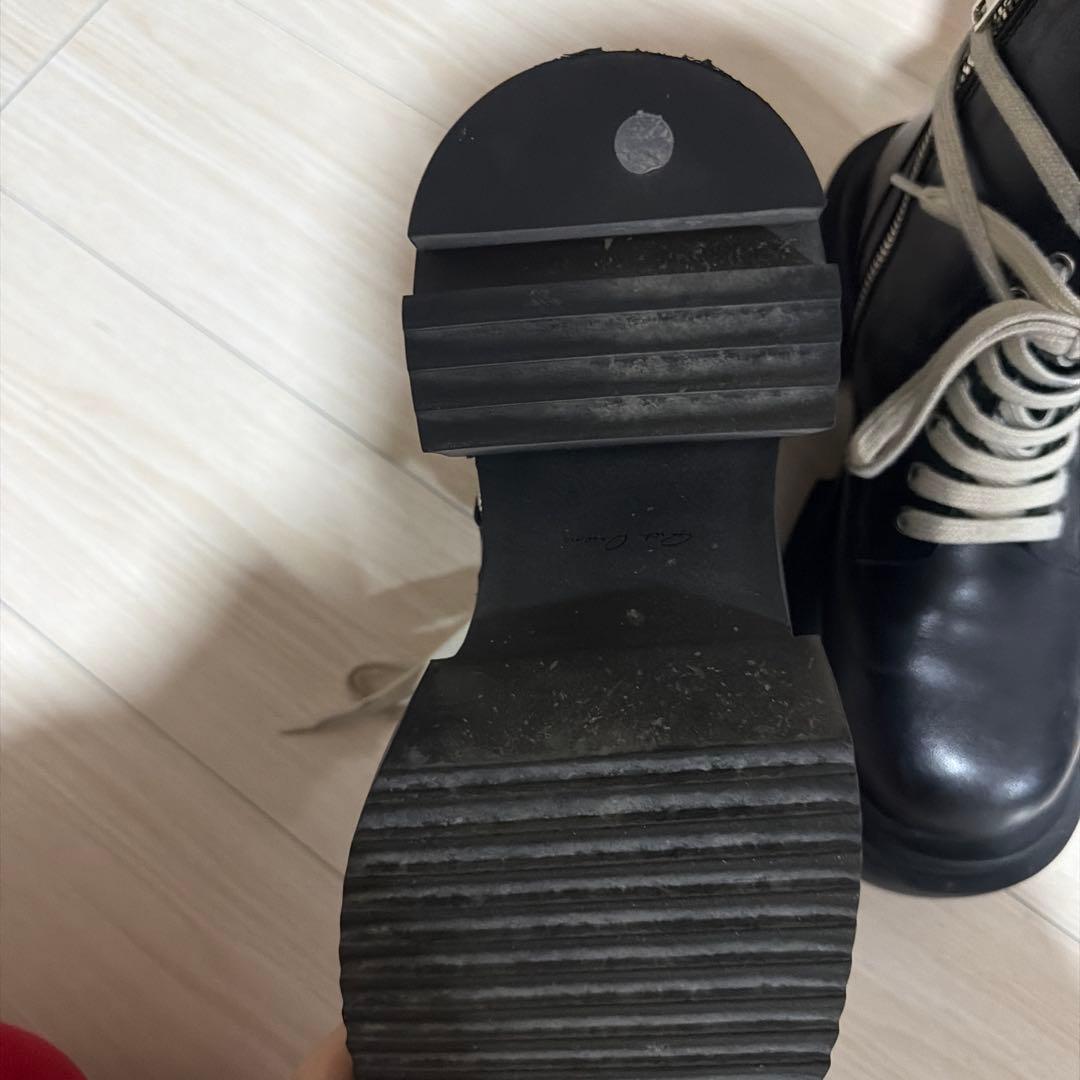 ぽ*こ様 Rickowens black low army bogun boot