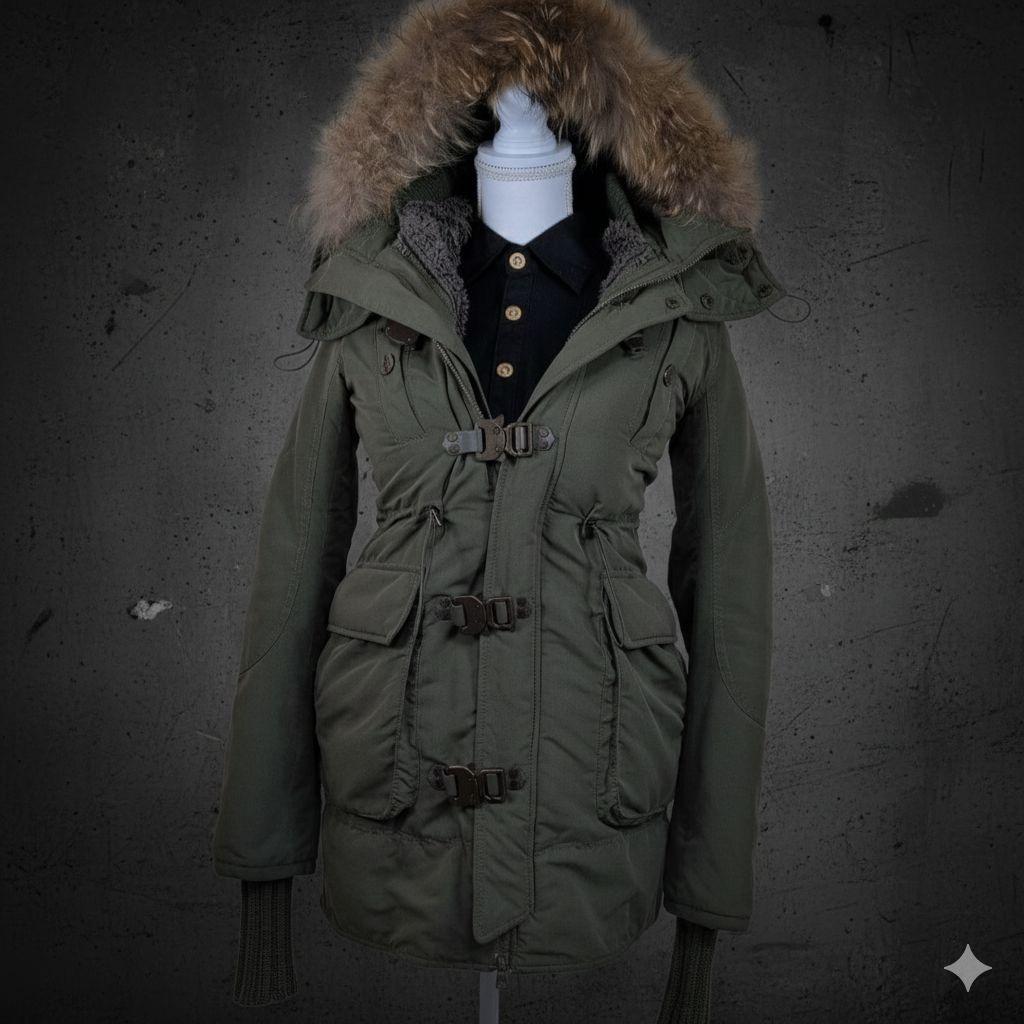 SLY ミリタリーモッズコート ボアライナーフード カーキ 鬼ファー 平成ギャル