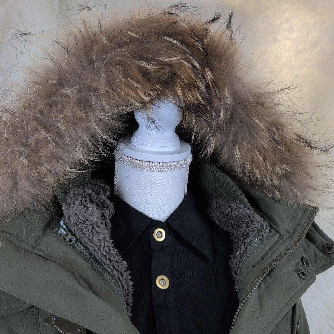 SLY ミリタリーモッズコート ボアライナーフード カーキ 鬼ファー 平成ギャル
