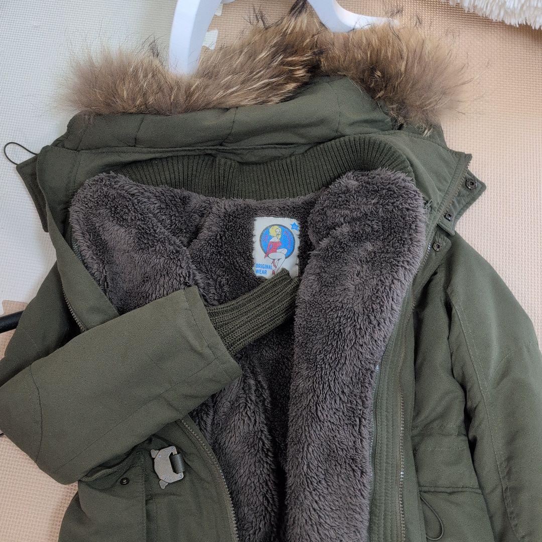 SLY ミリタリーモッズコート ボアライナーフード カーキ 鬼ファー 平成ギャル