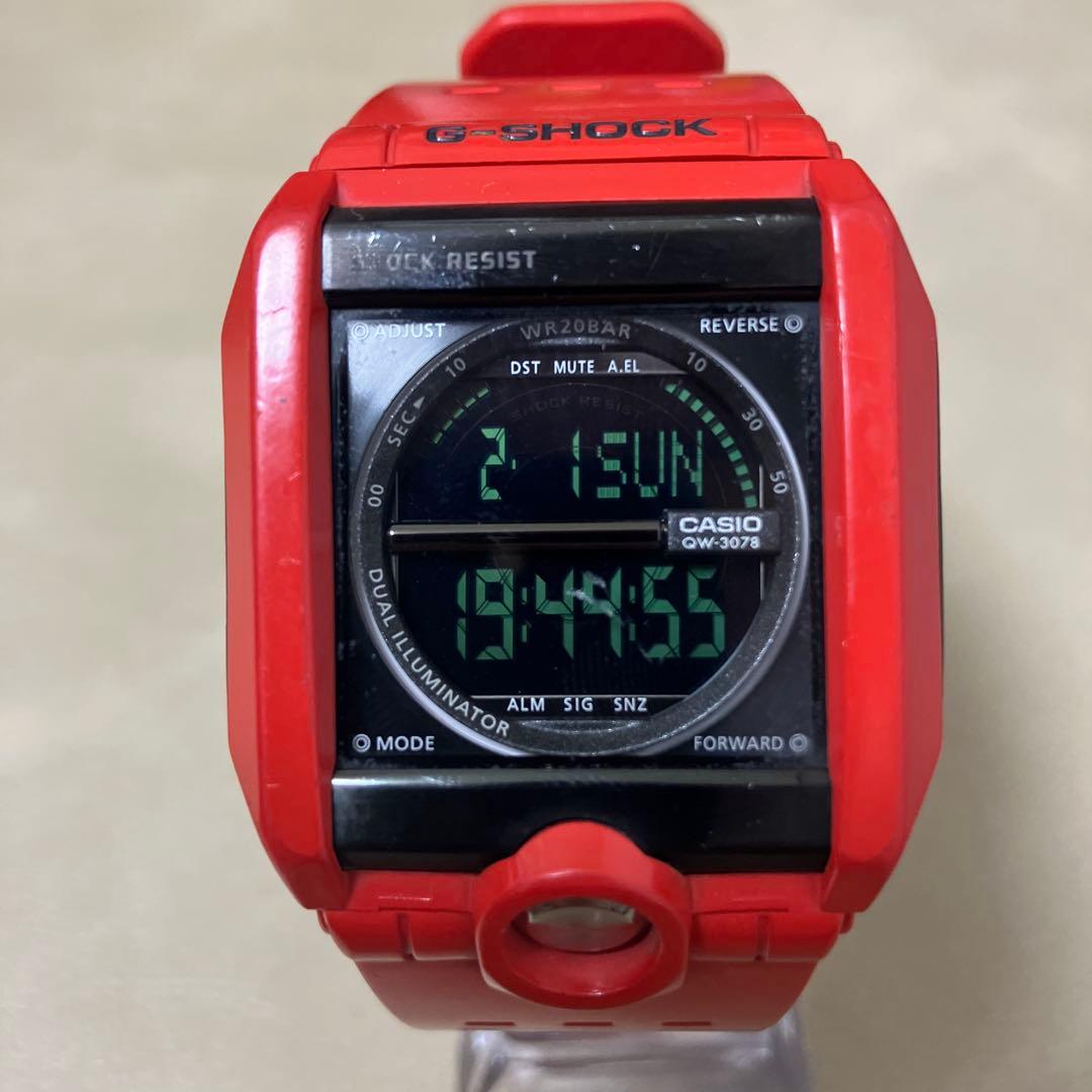 G-SHOCK G-8100 赤 電池交換済 稼働品 レア 廃盤 W6211