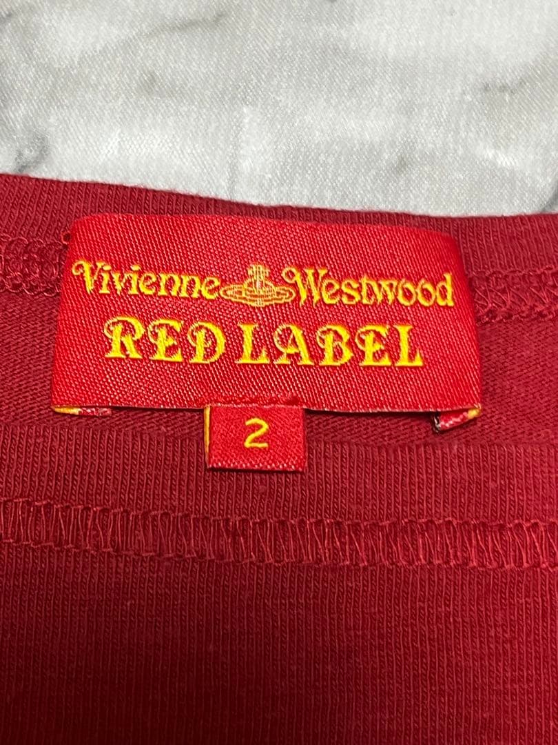 【美品】Vivienne Westwood ワインレッド 変形Tシャツ サイズ2