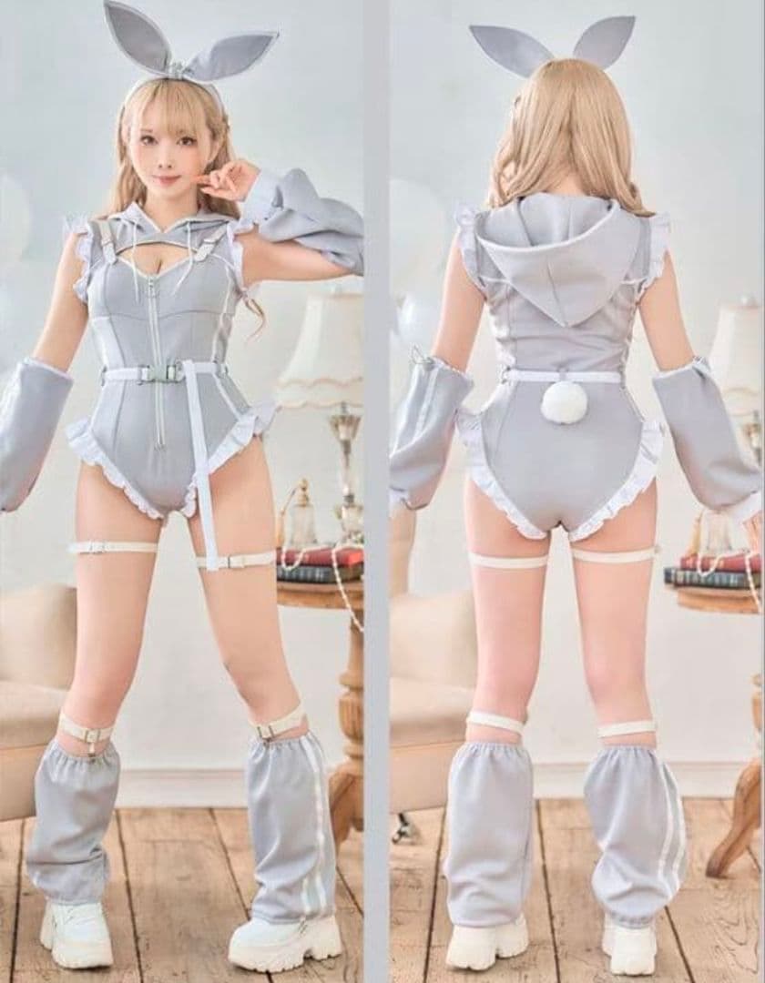 マリームーン/malymoon　フリルジップスウェットバニー