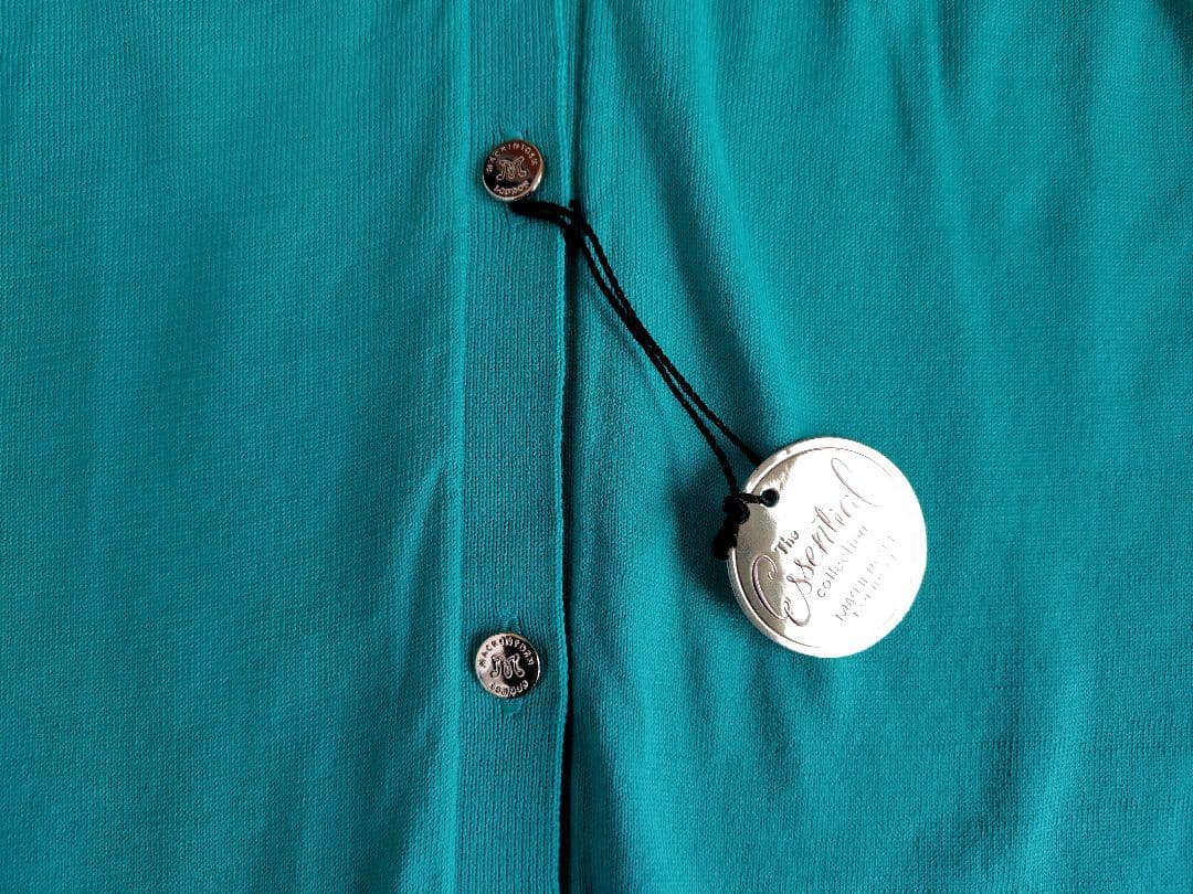 新品マッキントッシュロンドン　スビンコットンニットカーディガン40緑45100円