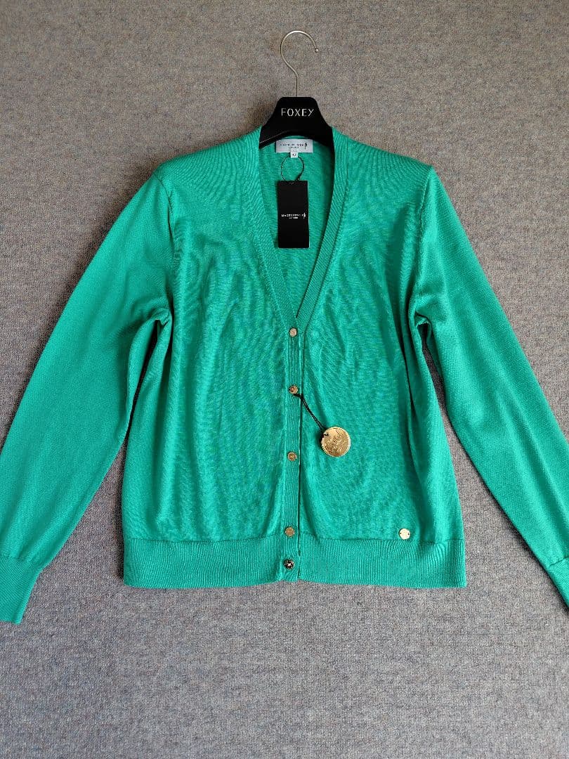 新品マッキントッシュロンドン　スビンコットンニットカーディガン40緑45100円