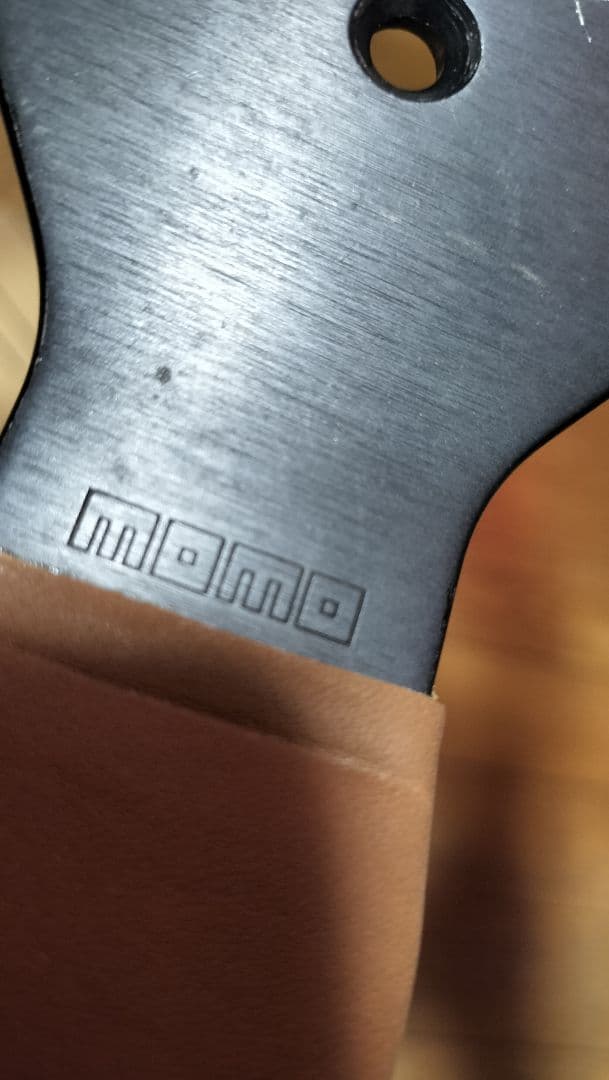 希少大経37.5Φ★MOMO張り替え済みステアリング検/モモ走り屋旧車当時物絶版