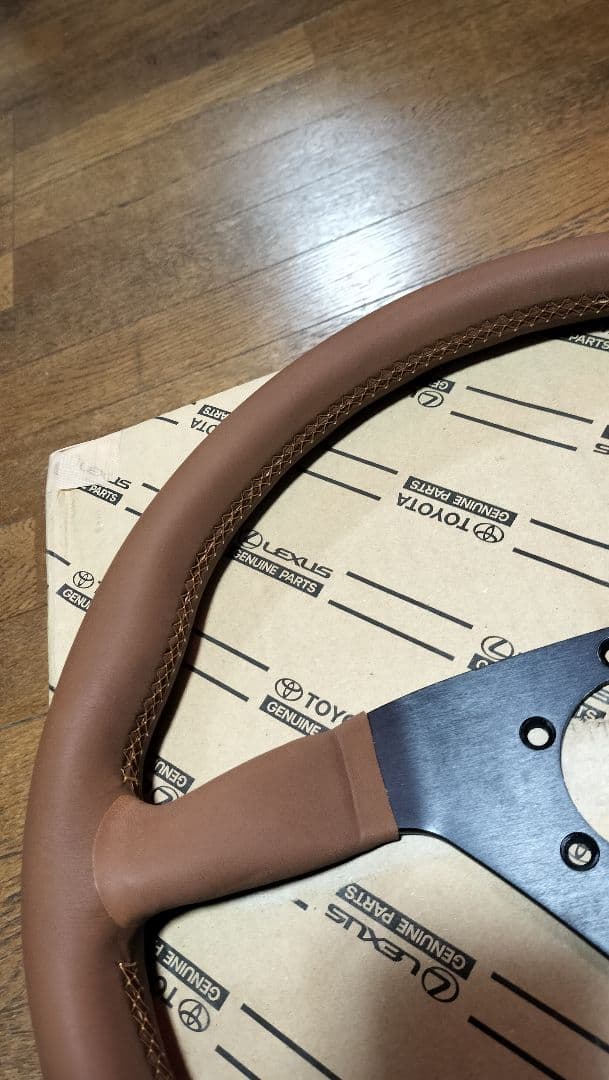 希少大経37.5Φ★MOMO張り替え済みステアリング検/モモ走り屋旧車当時物絶版