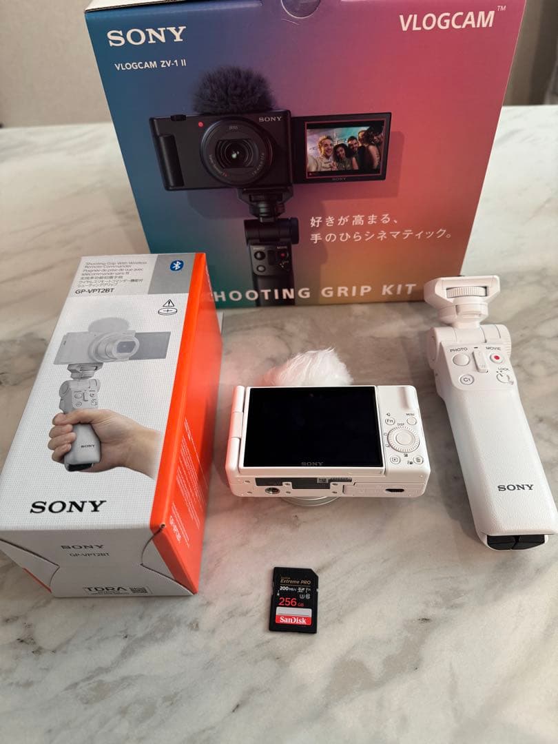 SONY VLOGCAM ZV-1F ホワイト シューティンググリップ付き