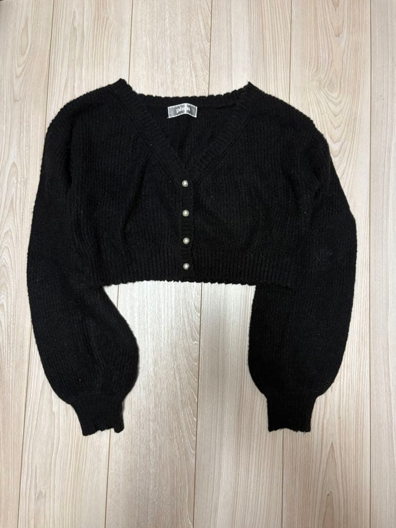 pium ニットカーディガン スカートセットアップ