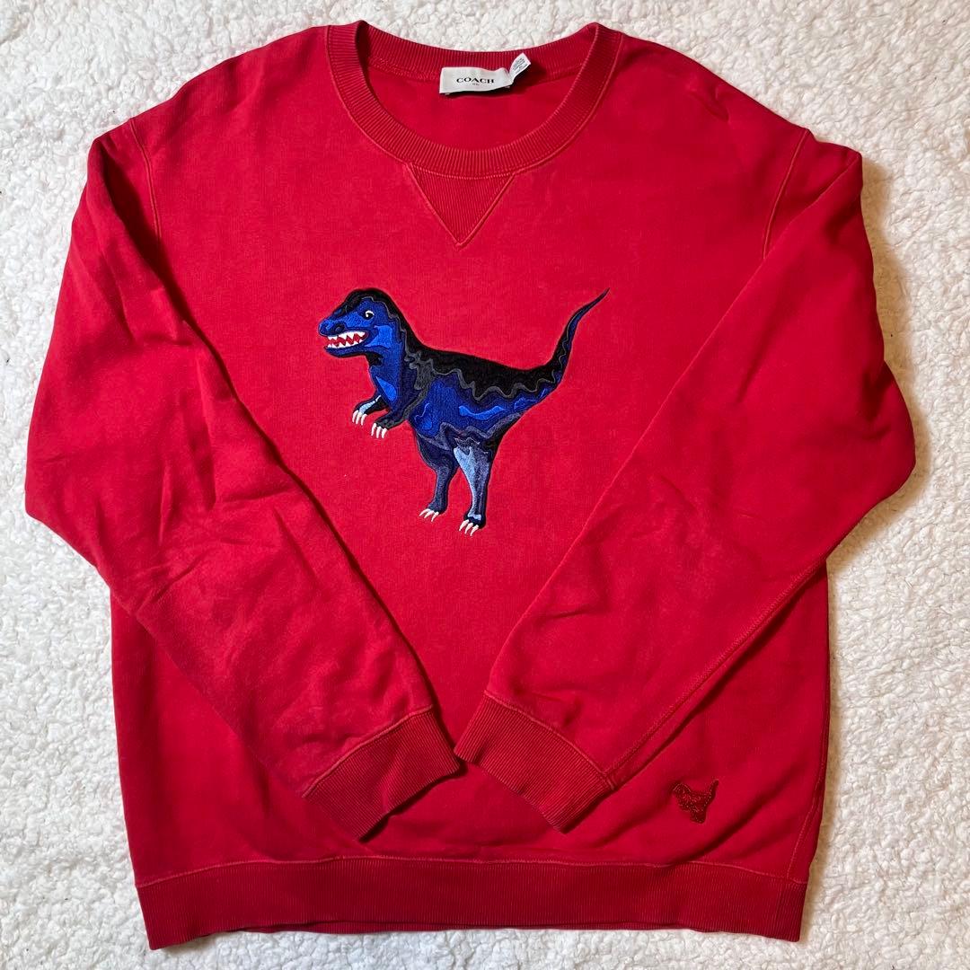 COACH レキシー クルーネック トレーナー スウェット コーチ Lサイズ 赤
